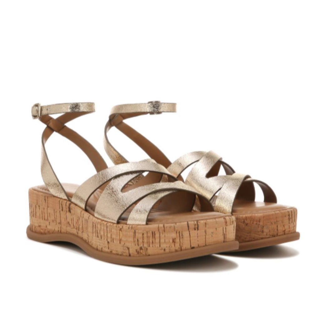 Naturalizer Women's Riley Strappy Platform Heel Sandals  NWT & Box-9.5 Bronze